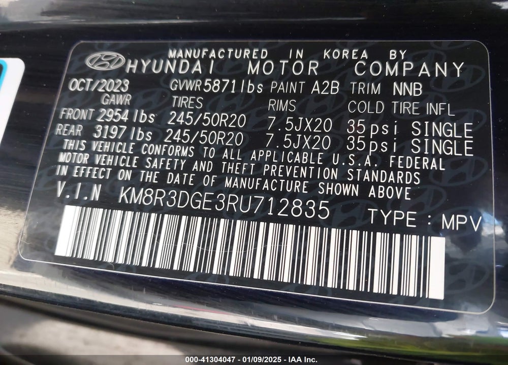 2024 HYUNDAI PALISADE XRT VIN: KM8R3DGE3RU712835