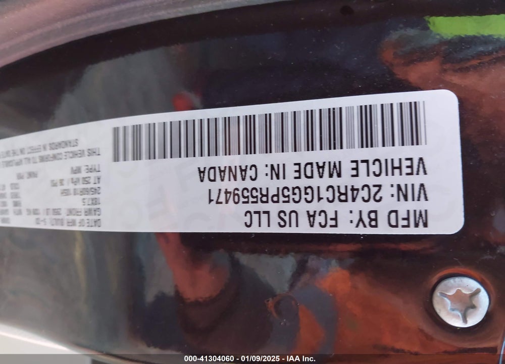 2023 CHRYSLER PACIFICA LIMITED VIN: 2C4RC1GG5PR559471