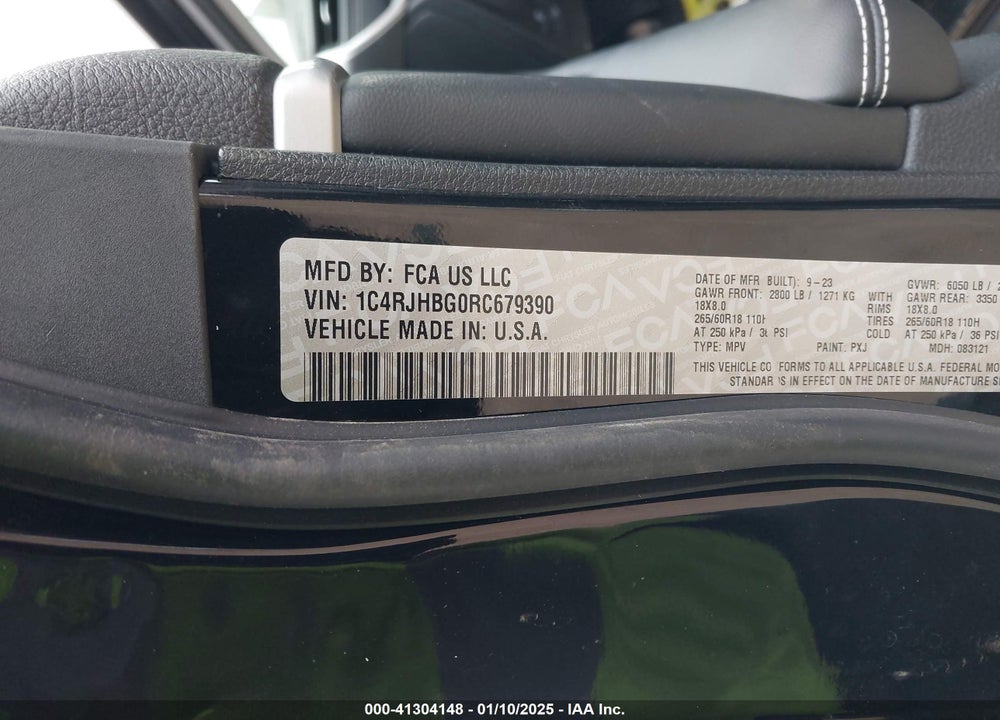 2024 JEEP GRAND CHEROKEE LIMITED 4X4 VIN: 1C4RJHBG0RC679390