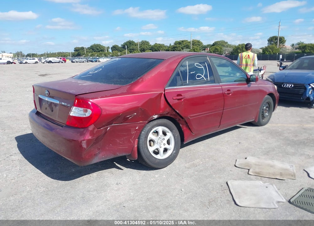 2002 TOYOTA CAMRY LE VIN: JTDBE32KX20038381