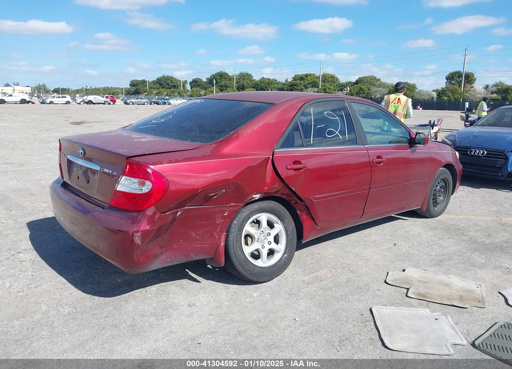 2002 TOYOTA CAMRY LE VIN: JTDBE32KX20038381