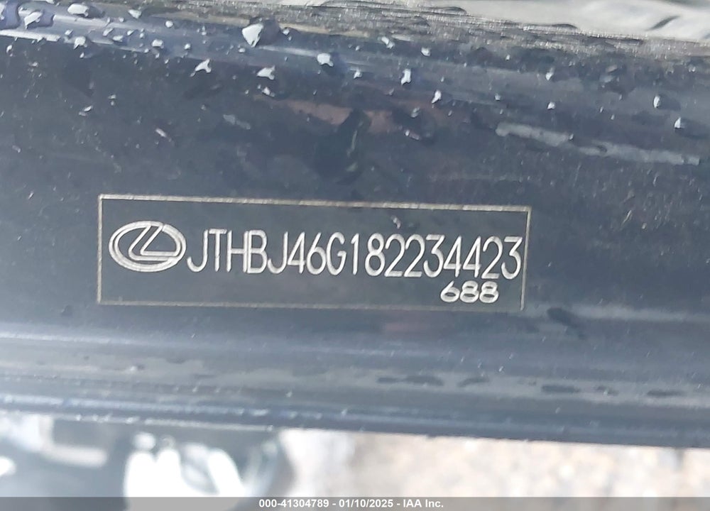 2008 LEXUS ES 350 VIN: JTHBJ46G182234423