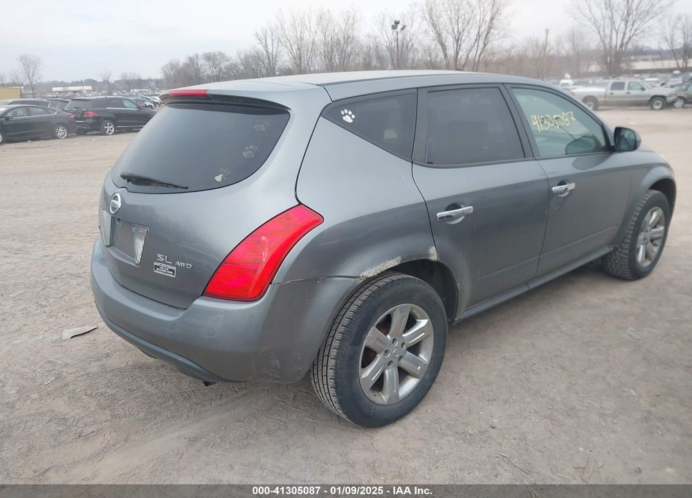 2005 NISSAN MURANO SL VIN: JN8AZ08W85W407768