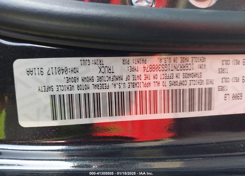 2016 RAM 1500 VIN: 1C6RR7NT1GS308874