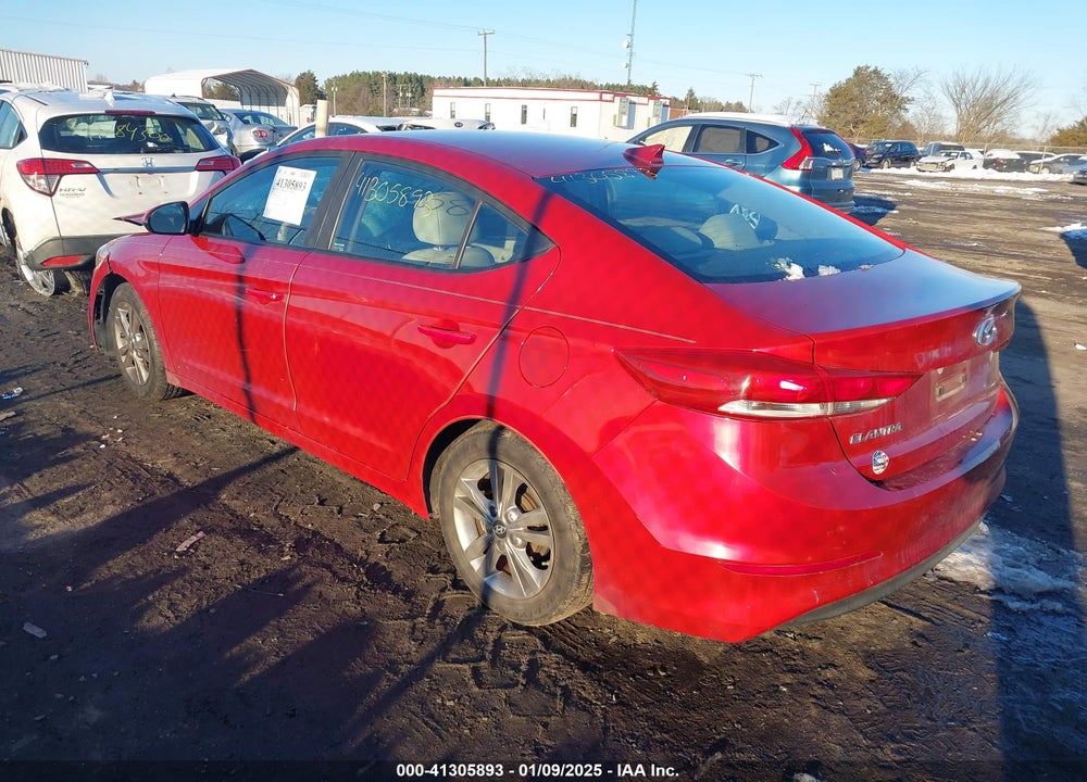 2017 HYUNDAI ELANTRA VIN: KMHD84LF6HU160904