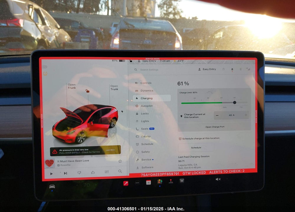 2023 TESLA MODEL Y AWD/LONG RANGE DUAL MOTOR ALL-WHEEL DRIVE VIN: 7SAYGAEE0PF859791