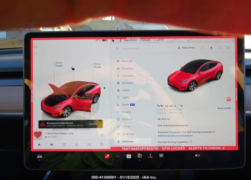 2023 TESLA MODEL Y AWD/LONG RANGE DUAL MOTOR ALL-WHEEL DRIVE VIN: 7SAYGAEE0PF859791