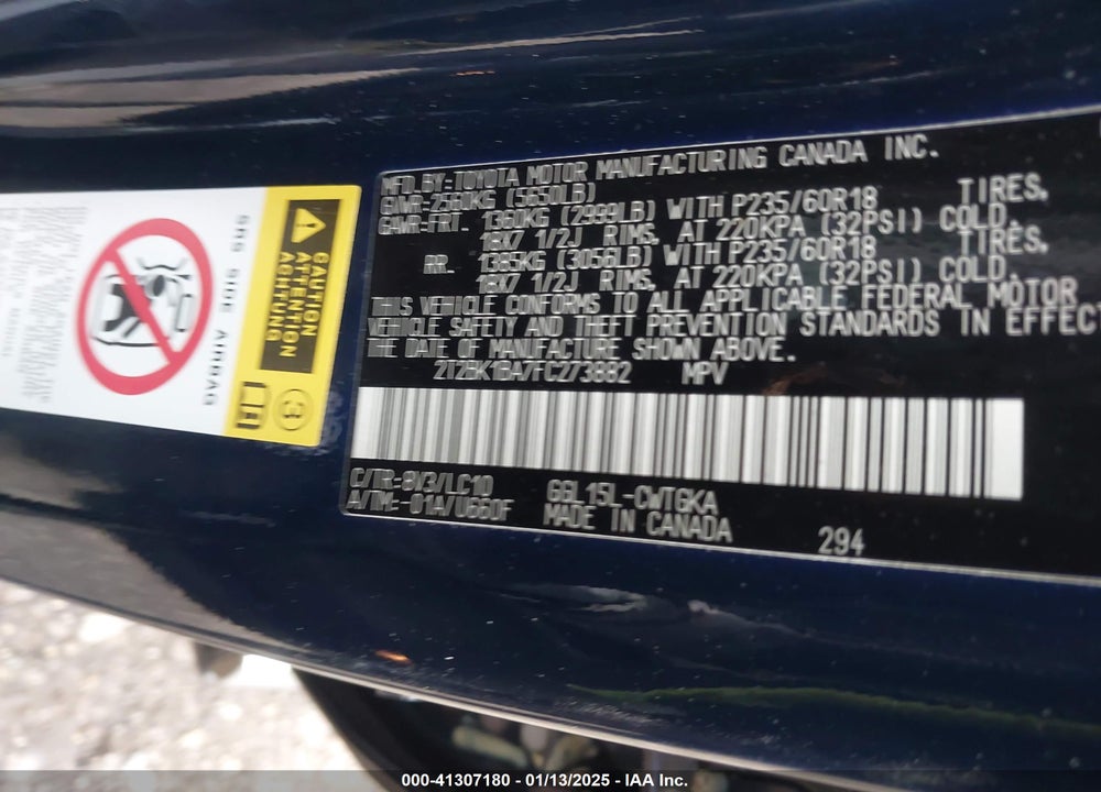 2015 LEXUS RX 350 VIN: 2T2BK1BA7FC273882