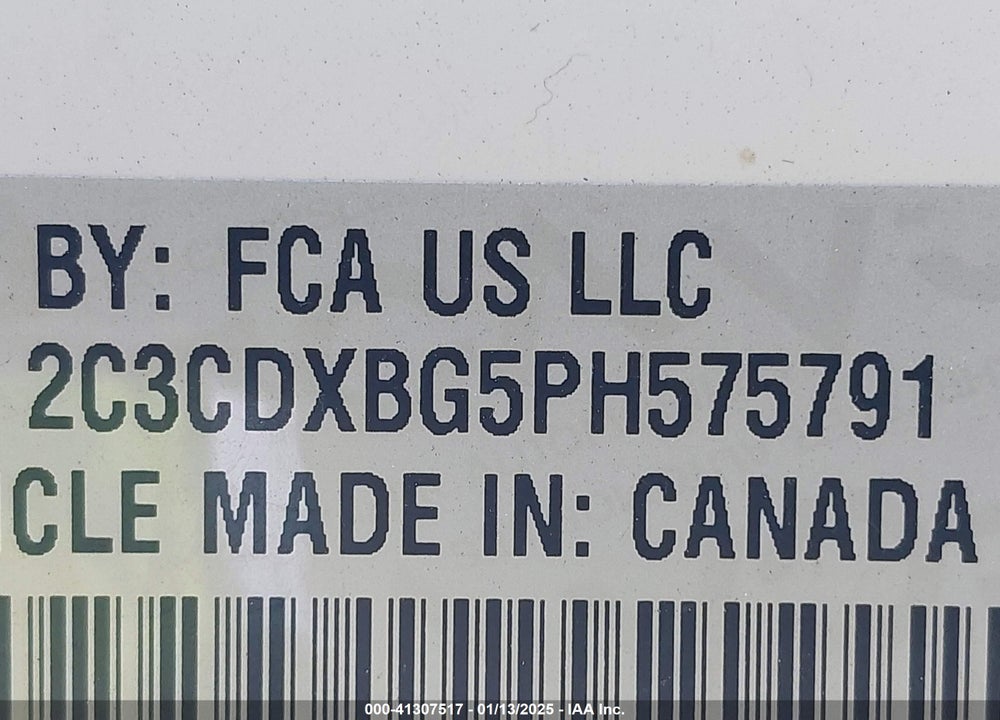 2023 DODGE CHARGER SXT VIN: 2C3CDXBG5PH575791