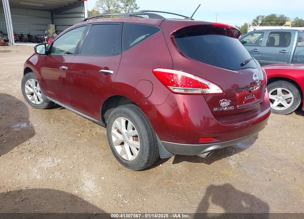 2011 NISSAN MURANO SL VIN: JN8AZ1MUXBW070316