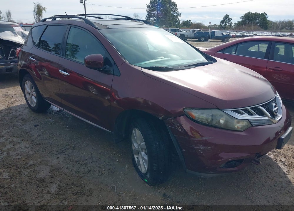 2011 NISSAN MURANO SL VIN: JN8AZ1MUXBW070316