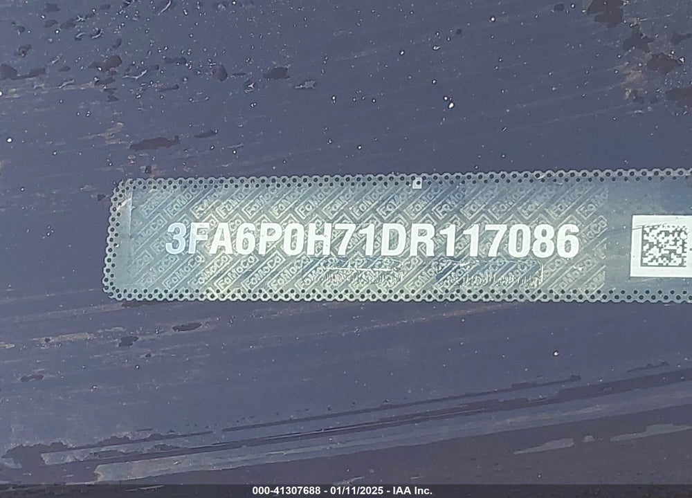 2013 FORD FUSION VIN: 3FA6P0H71DR117086