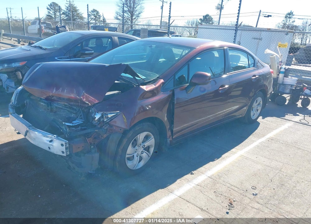 2013 HONDA CIVIC LX VIN: 19XFB2F5XDE204241