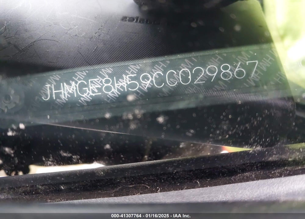 2012 HONDA FIT SPORT VIN: JHMGE8H59CC029867