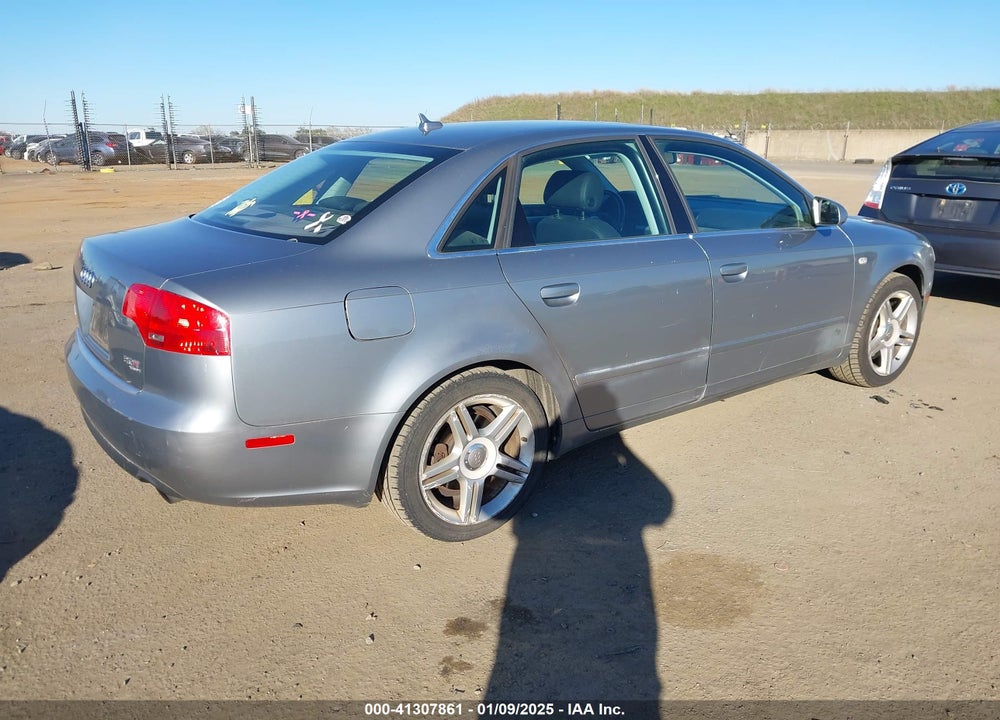 2007 AUDI A4 2.0T VIN: WAUDF78E67A012471