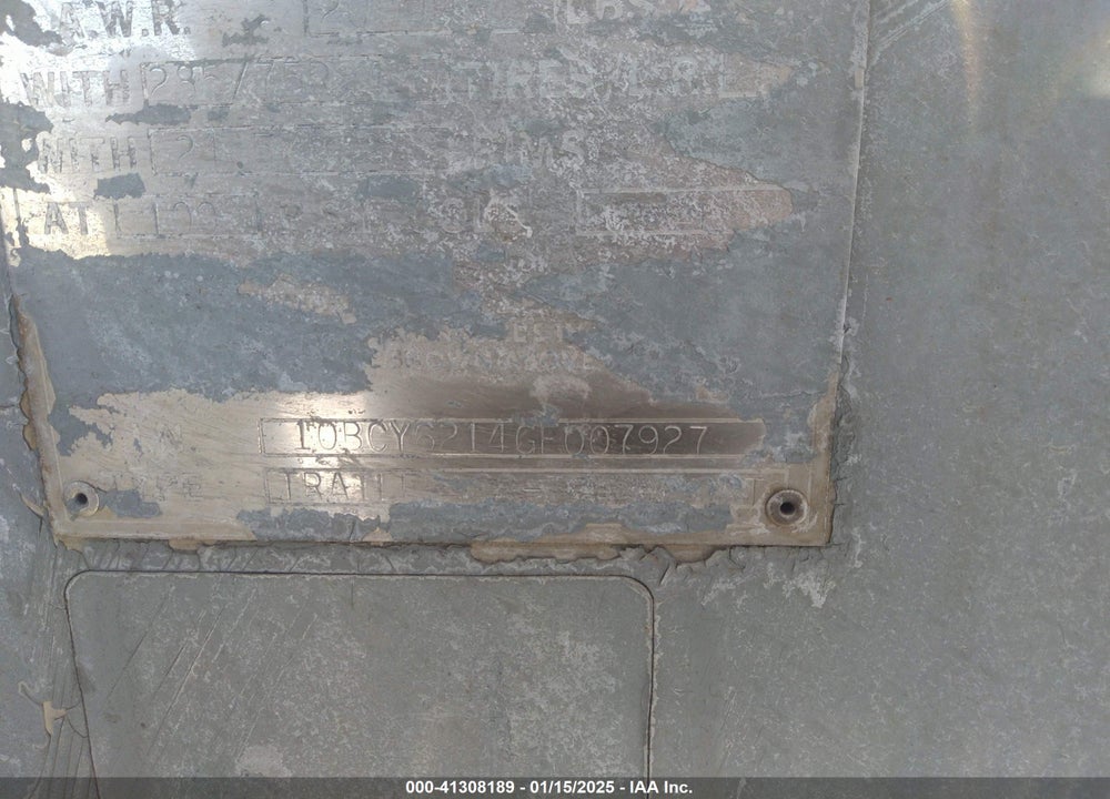 1986 BRENNER TANK INC --- VIN: 10BCY6214GF007927