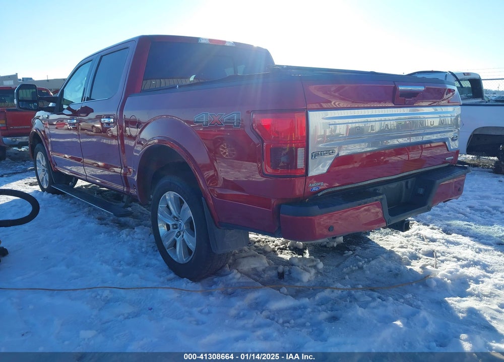 2018 FORD F-150 PLATINUM VIN: 1FTEW1EG4JFA60118