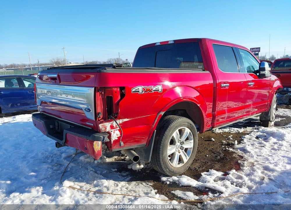 2018 FORD F-150 PLATINUM VIN: 1FTEW1EG4JFA60118