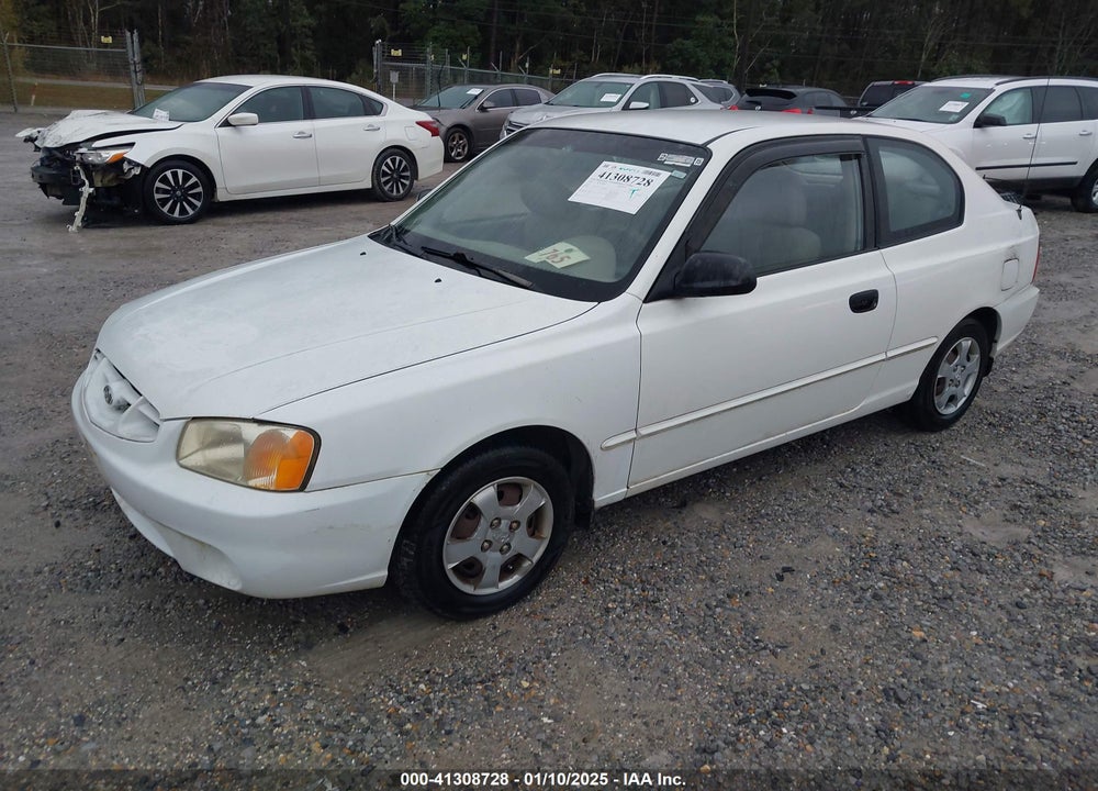 2001 HYUNDAI ACCENT GS VIN: KMHCG35C81U067870
