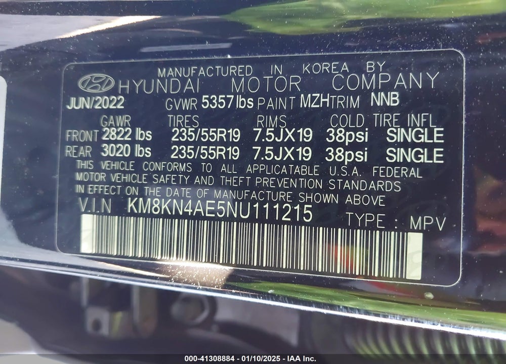 2022 HYUNDAI IONIQ 5 SEL VIN: KM8KN4AE5NU111215