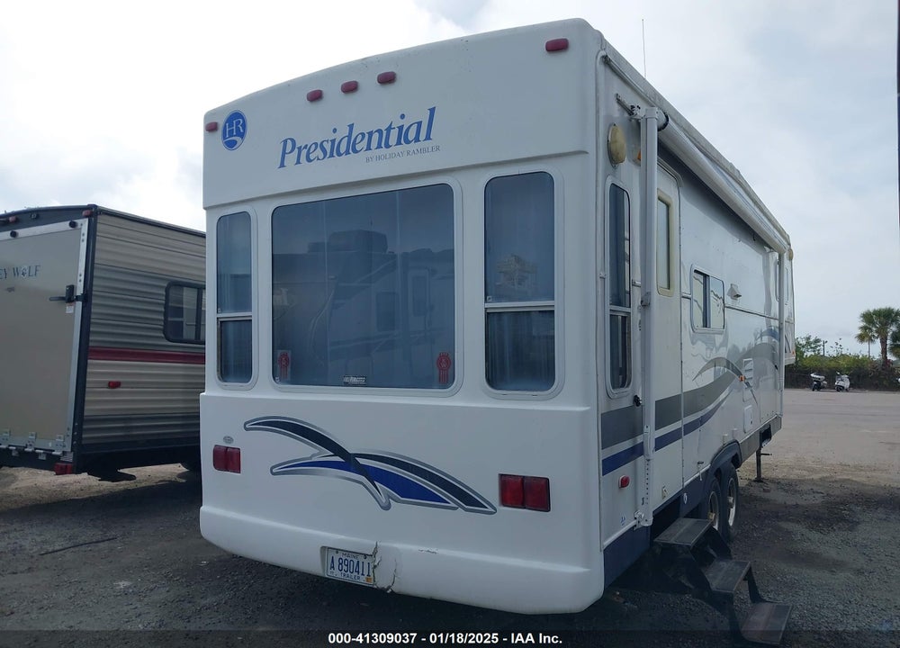 2001 HOLIDAY RAMBLER PRESIDENTIAL TRAVEL TRAILER VIN: 1KB311J241E120815