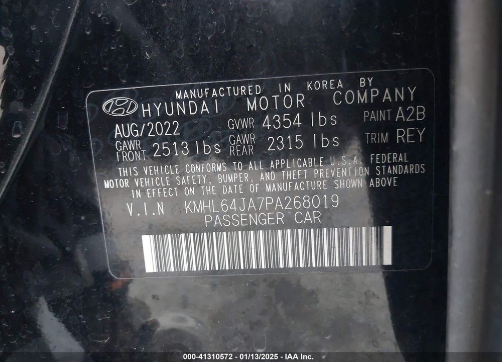 2023 HYUNDAI SONATA VIN: KMHL64JA7PA268019