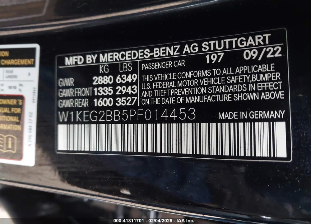 2023 MERCEDES-BENZ EQE 350 VIN: W1KEG2BB5PF014453