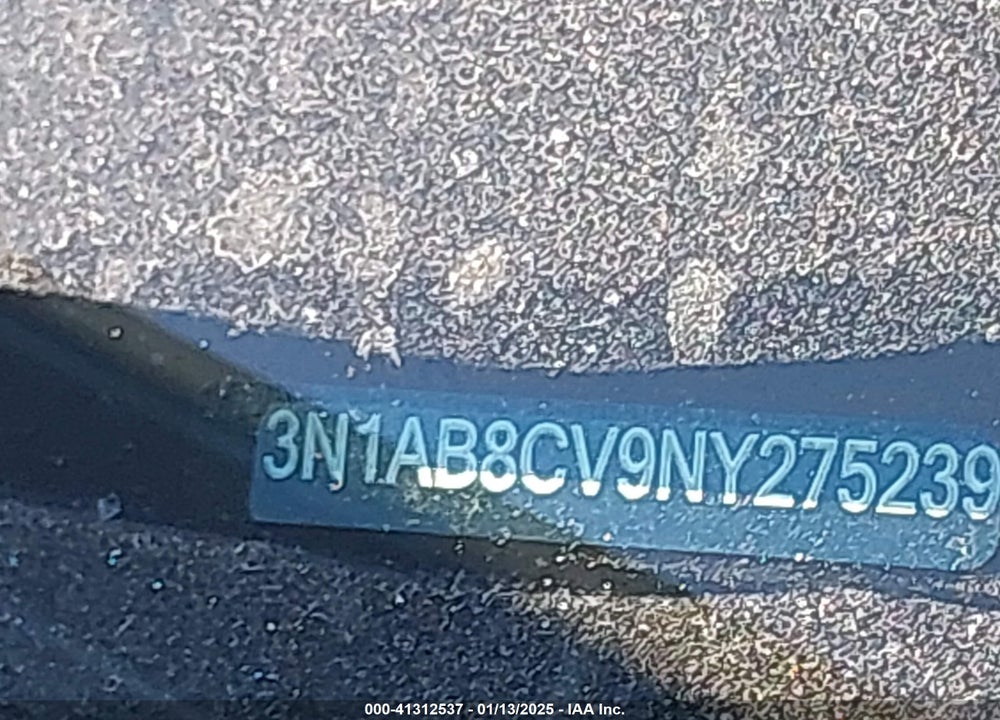 2022 NISSAN SENTRA VIN: 3N1AB8CV9NY275239