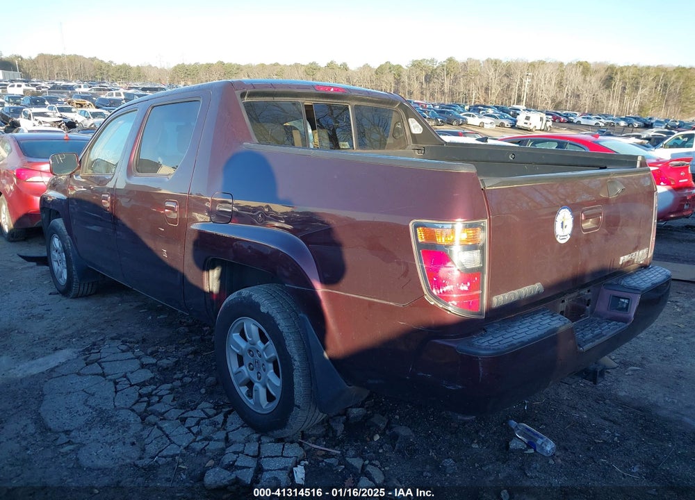 2007 HONDA RIDGELINE RTL VIN: 2HJYK16597H545377