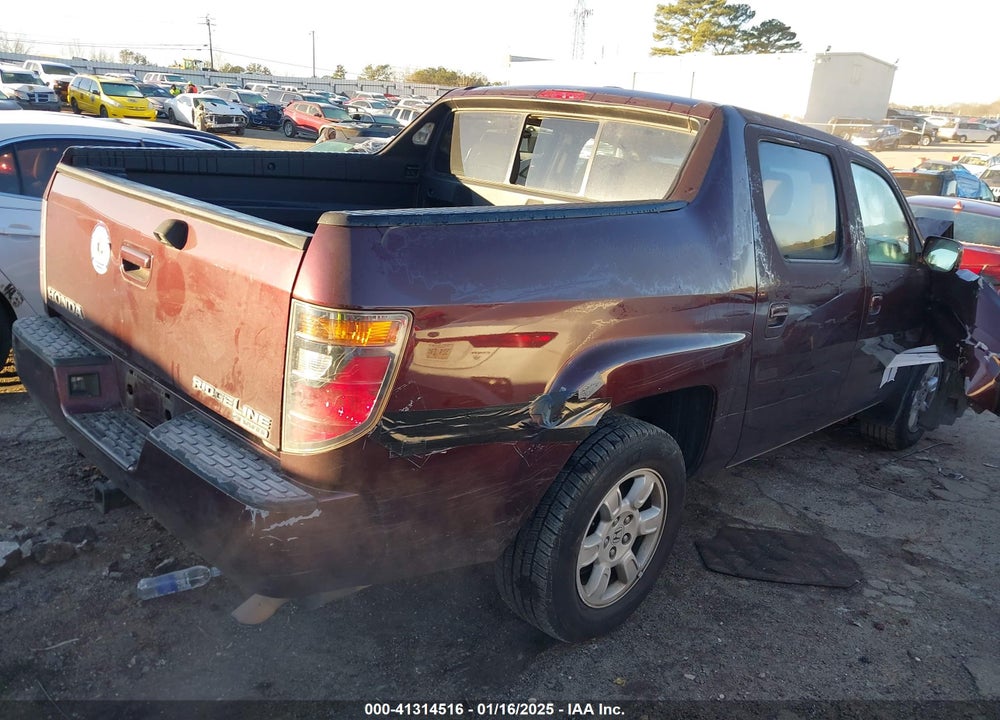 2007 HONDA RIDGELINE RTL VIN: 2HJYK16597H545377