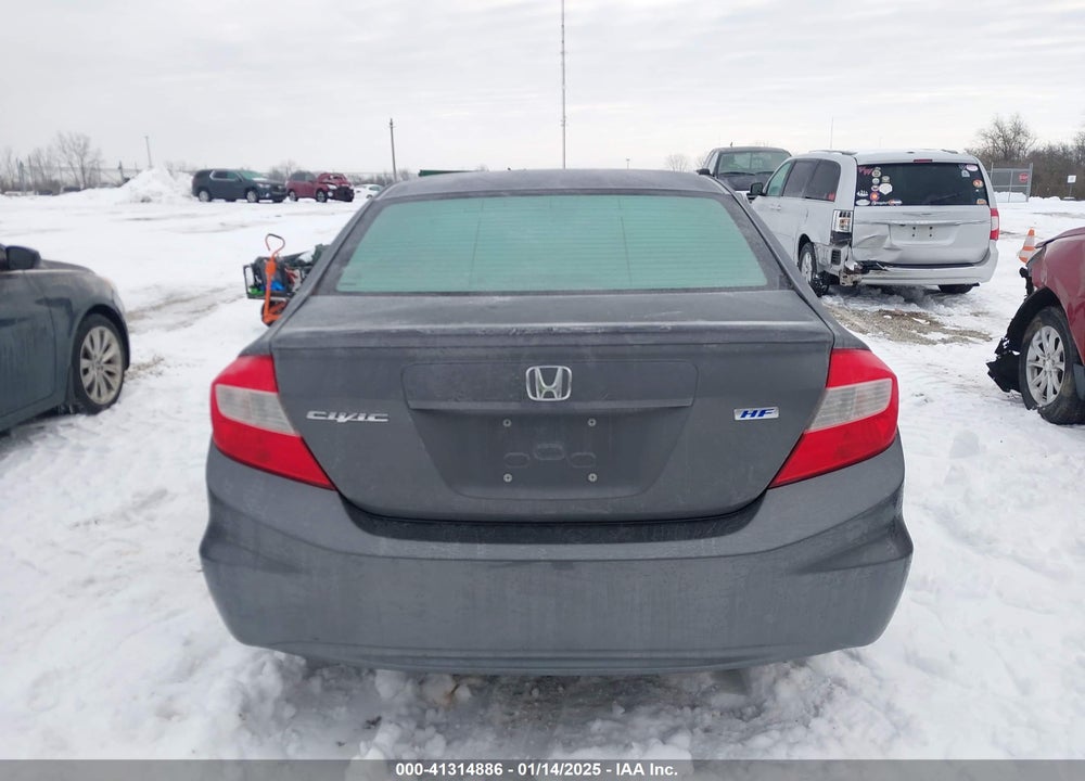 2012 HONDA CIVIC VIN: 2HGFB2F65CH322520