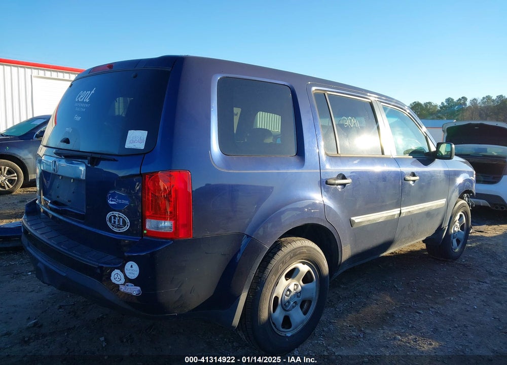 2014 HONDA PILOT LX VIN: 5FNYF3H24EB006823
