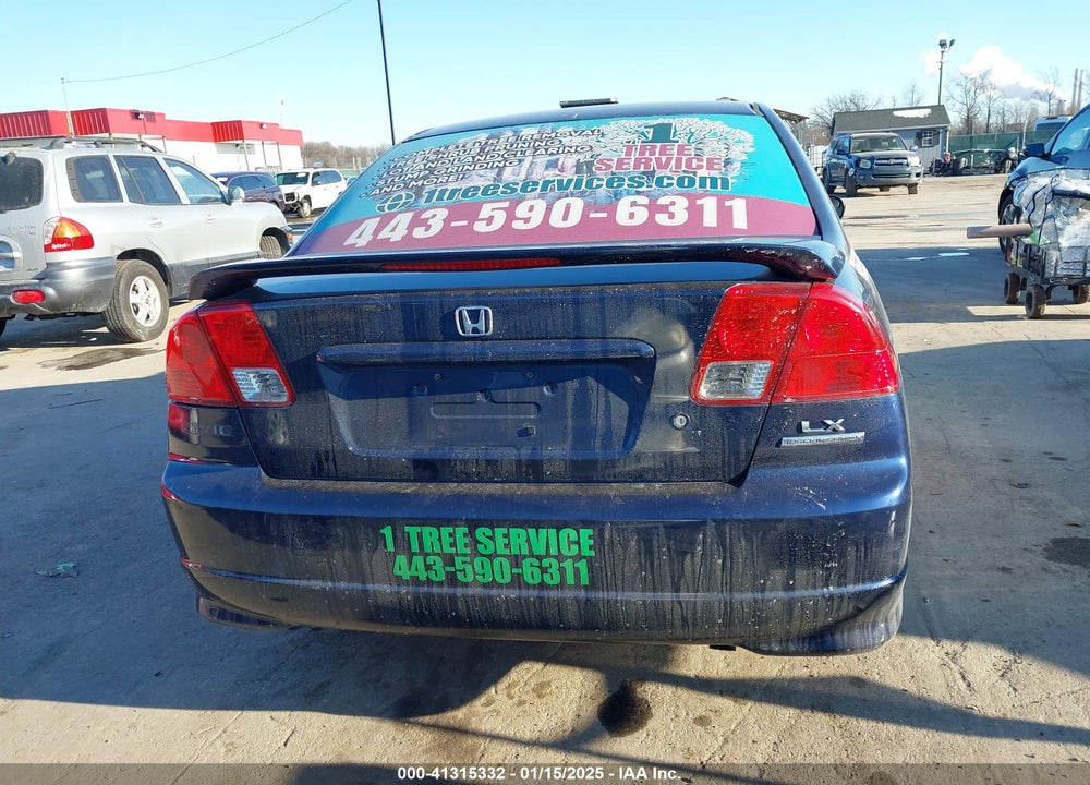2005 HONDA CIVIC LX VIN: 2HGES16545H565123