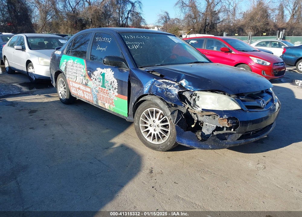 2005 HONDA CIVIC LX VIN: 2HGES16545H565123