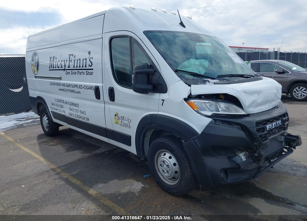 2023 RAM PROMASTER 2500 HIGH ROOF 159 WB VIN: 3C6LRVDG2PE514822