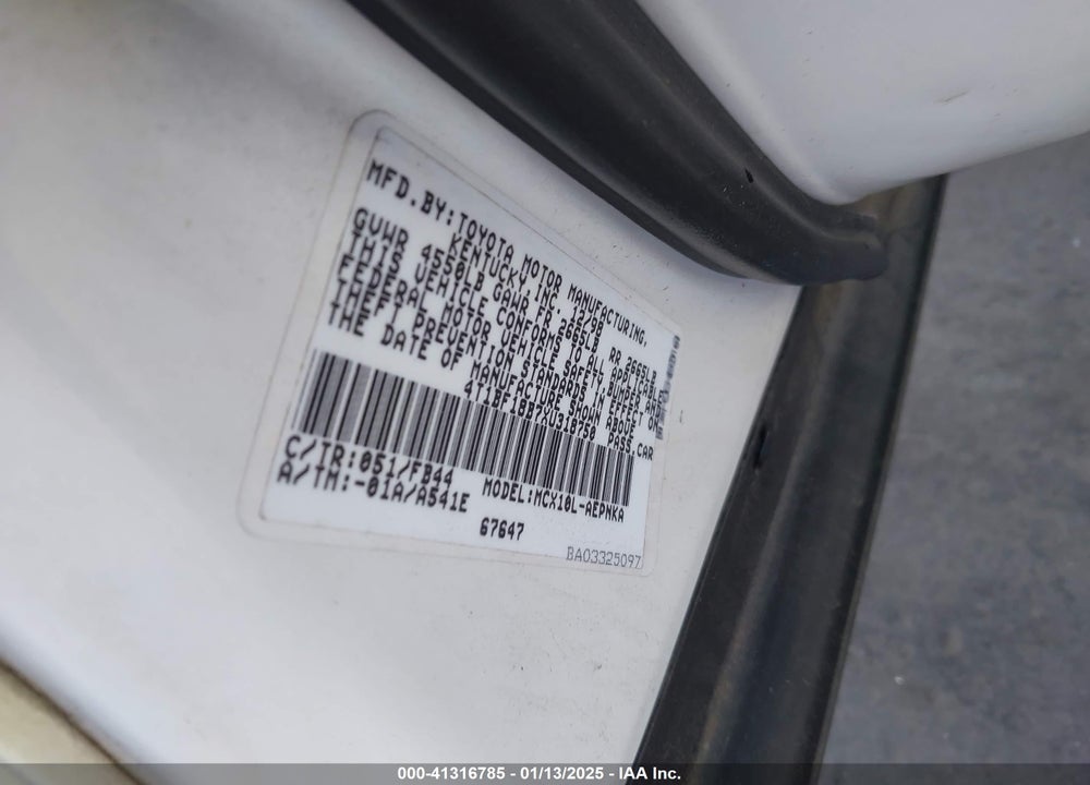 1999 TOYOTA AVALON XL VIN: 4T1BF18B7XU318750