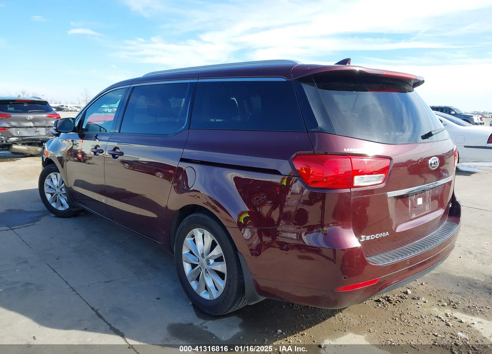 2016 KIA SEDONA EX VIN: KNDMC5C11G6210138