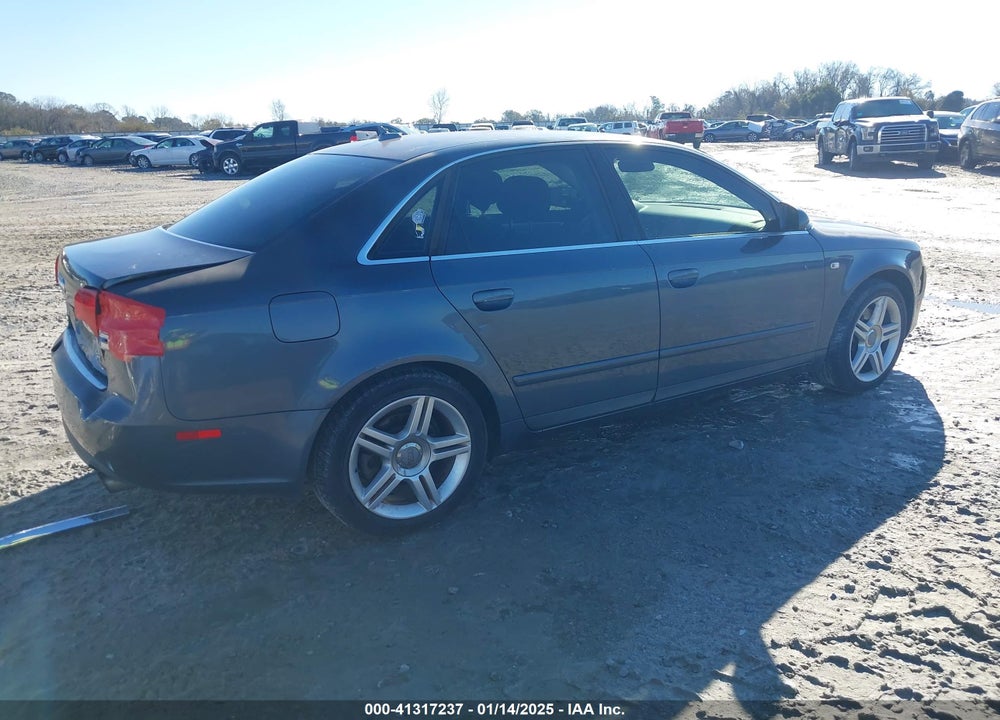 2007 AUDI A4 VIN: WAUAF78E17A074282