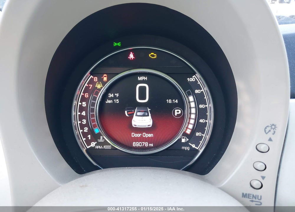 2018 FIAT 500C LOUNGE VIN: 3C3CFFEH6JT425776