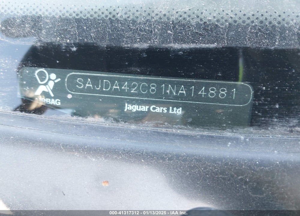 2001 JAGUAR XK8 VIN: SAJDA42C81NA14881