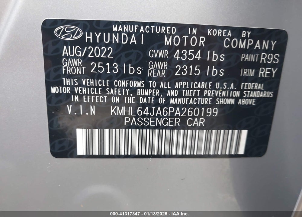 2023 HYUNDAI SONATA SEL VIN: KMHL64JA6PA260199
