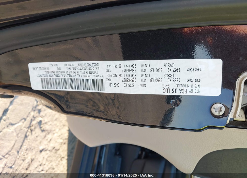 2016 CHRYSLER TOWN & COUNTRY TOURING VIN: 2C4RC1BG3GR121748