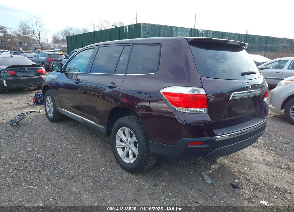 2013 TOYOTA HIGHLANDER VIN: 5TDZA3EH2DS031578