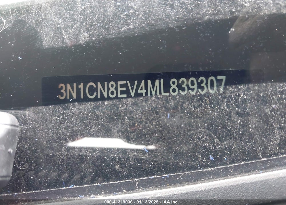 2021 NISSAN VERSA VIN: 3N1CN8EV4ML839307