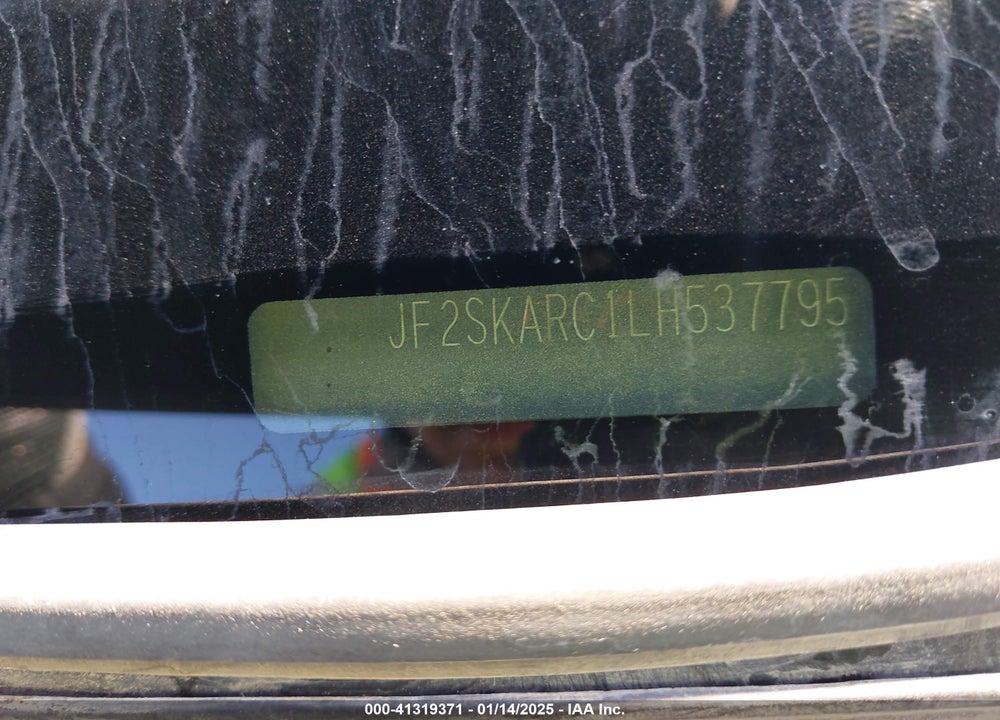 2020 SUBARU FORESTER SPORT VIN: JF2SKARC1LH537795