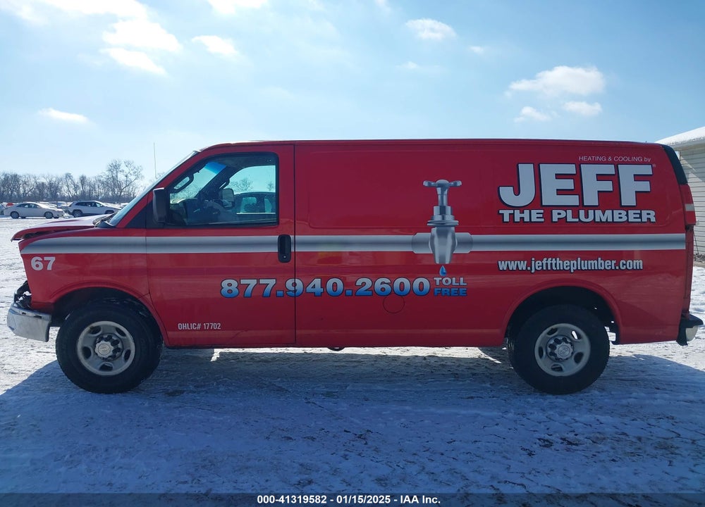 2017 CHEVROLET EXPRESS 2500 WORK VAN VIN: 1GCWGAFF3H1103538