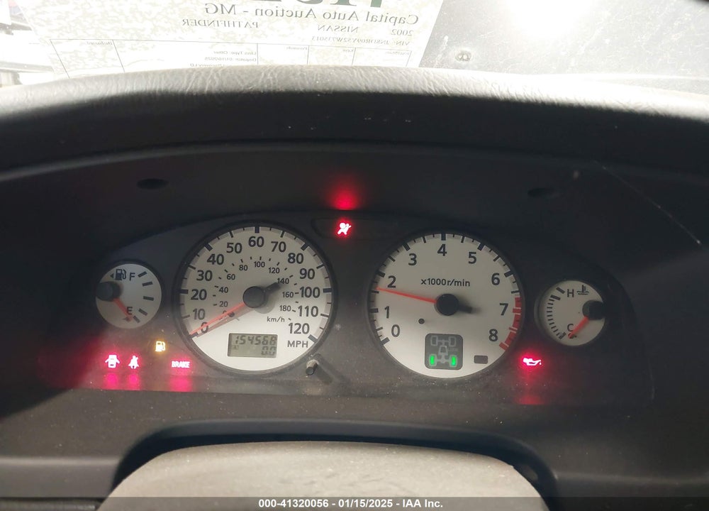 2002 NISSAN PATHFINDER LE VIN: JN8DR09Y52W735013