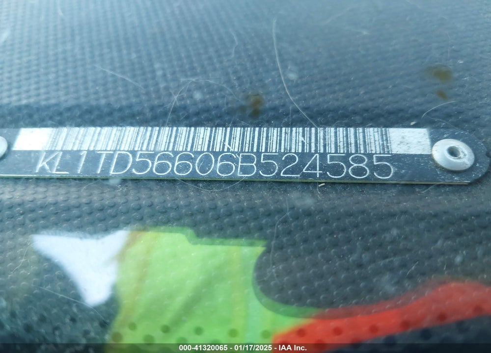 2006 CHEVROLET AVEO VIN: KL1TD56606B524585