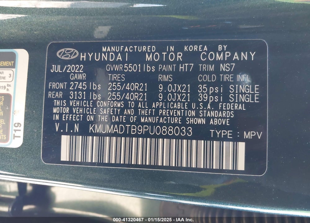 2023 GENESIS GV70 2.5T AWD VIN: KMUMADTB9PU088033