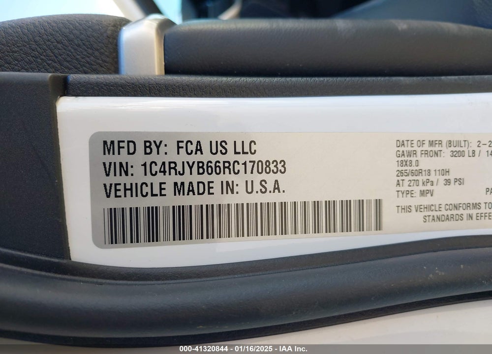 2024 JEEP GRAND CHEROKEE 4XE VIN: 1C4RJYB66RC170833
